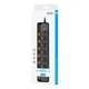 Подовжувач мережевий 2E 3м, 6xТипF, 16A, 2xUSB-A, 1x USB-C фільтр, чорний (649503) - изображение 9