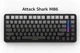 Клавіатура Бездротова ATTACK SHARK M86 GRADIENT Gray Механічна (2.4G/Bluetooth/USB type-c) RGB Підсвічування - зображення 1