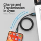 Дата кабель USB 3.0 AM to USB-C 1.5m black Vention (COZBG) - зображення 2