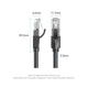 Патч-корд 3м, UTP cat 6 RJ-45 black Vention (IBEBI) - изображение 4