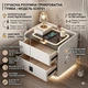 Розумна тумба YJXF01 White з вбудованим сейфом, бездротовою зарядкою і Bluetooth-колонкою (Біла екошкіра) - зображення 4