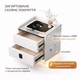 Розумна тумба YJXF01 White з вбудованим сейфом, бездротовою зарядкою і Bluetooth-колонкою (Біла екошкіра) - зображення 5
