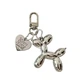 Брелок для ключей и сумки "Balloon Dog", светлый хром - изображение 1