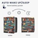 Обложка чехол с ремешком для руки kwmobile Flip Handstrap для PocketBook 700K3 Era Color Library Motto - изображение 3