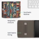 Обложка чехол с ремешком для руки kwmobile Flip Handstrap для PocketBook 700K3 Era Color Library Motto - изображение 4