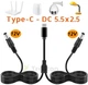 Кабель для роутера з тригером PD 12V Type-C на 2×DC 5.5×2.5 разветвитель 2в1 (Max 36W, 3A) 1м. - изображение 1