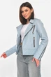 Куртка-косуха женская из экокожи голубого цвета Fashion размер 40-42 (210872) - изображение 1
