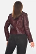 Куртка-косуха женская из экокожи бордового цвета Fashion размер 42-44 (210893) - изображение 3