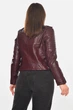 Куртка-косуха женская из экокожи бордового цвета Fashion размер 40-42 (210881) - изображение 3