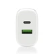 Зарядний пристрій everActive SC-370Q White, 1xUSB+1xUSB-CQ3.0+PD 25W, AC220V - зображення 2