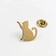 Значок из стали BROCHE брошь бижутерия Животные Кошка силуэт золотистый BRGV115380 - изображение 3