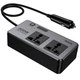 Автомобільний розгалужувач Hoco Z66 PD66W+QC3.0 (2USB-A/1C/2xSocket) 0.5М універсальний автомобільний інвертор перетворювач напруги Чорний - зображення 3
