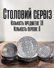 Столовий сервіз порцелянових тарілок 18 предметів на 6 персон / обідній набір посуду для сервірування столу / тарілки кухонний комплект - зображення 1
