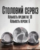 Столовий сервіз тарілок 18 предметів на 6 персон / обідній набір порцелянових посуду для сервірування / кухонний комплект тарілочок - зображення 1