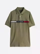 Чоловіча футболка поло Tommy Hilfiger, regular fit, з написом, оливкова, розмір L - изображение 3