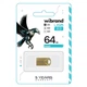 USB флеш накопитель Wibrand 64GB Hawk Gold USB 2.0 (WI2.0/HA64M1G) Wibrand WI2.0/HA64M1G 1083749 - изображение 2