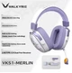 Навушники VALKYRIE VK S1 Merlin Purple Бездротова Ігрова Гарнітура, Радіоканал/Bluetooth/3,5 мм. Знімний Мікрофон, 7.1 Audio, Акумулятор 60 годин. PC/PS4/PS5/Switch/Xbox. ANC - зображення 1