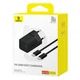 Мережевий зарядний пристрій Type-C GaN5 Fast Charger (mini) 30W+кабель 2Type-C 1 м. блок живлення чорний, Baseus (P10110902113-00) - зображення 7