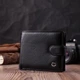Бумажник мужской среднего размера из натуральной кожи ST Leather 22473 Черный - изображение 7