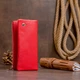 Вертикальный кошелек на кнопке женский ST Leather 19202 Красный - изображение 6