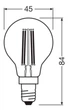Светодиодная лампа OSRAM Filament G45 3,4W 470Lm 3000K E14 (4099854468759) - изображение 3