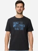 Футболка хлопковая длинная мужская Camel Active T-shirts 1/2 sleeves 409700-7T17-48 XL Темно-синяя с принтом (4063366239787) - изображение 1
