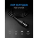 Мультимедійний кабель XLR M to XLR F 5.0m AV130 black Ugreen - зображення 2