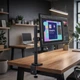 Кронштейн для монитора 13–27" LOW MM4 Black настольное крепление VESA 75x75/100x100 до 7 кг поворотное наклонное - изображение 2