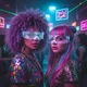 Неоновые LED очки с подсветкой RGB LOW Neon Glow Розовый Оранжевый (LOW-LEDGL-pinkorange) - изображение 4