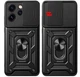 Чехол Primo Shockproof для Oppo Reno 14F 5G - противоударный, с подставкой и шторкой для камеры - Black - изображение 2