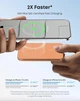 Магнітний повербанк Anker Nano Qi2 15W Ultra-Slim 5000mAh MagSafe Battery Ultra-Fast для iPhone 17-12 Series / iPhone Air - Orange - зображення 3