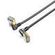 Патч-корд 1м STP cat 8 RJ-45 90° corner black VENTION (IKLBF) - зображення 1