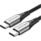 Дата кабель USB-C to USB-C 2.0m aluminum gray VENTION - зображення 1