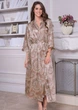 Женский длинный шелковый халат "Клементина" 3459 Mia-Amore, Капучино, 2XL/3XL - изображение 2