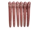 Металлический парикмахерский зажим Zauber-manicure (розовый) 6шт 06-095D-6 - изображение 2