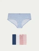 Набір бавовняних трусиків Marks&Spencer шорти Low rise shorts 16(44) 5 шт dark blue 0219 - зображення 1