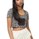 Жіноча бавовняна коротка футболка-бандана Champion CropTop XS 115127 KL001 (XS) - изображение 3