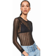 Жіноче боді від Pepe Jeans Dua Lipa Katie прозоро-чорне XS PL303714 999 XS - изображение 2