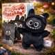 Мягкая игрушка-брелок Labubu Black 17 см POP MART The Monsters Exciting Macaron чёрная коллекционная 225-18 - изображение 1
