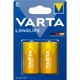Батарейка Varta C (LR14) Longlife лужна * 2 (04114101422) - зображення 1