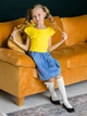 Платье ТМ Ластівка 22_7023 116 см Жёлто-голубой - изображение 6