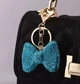 Брелок Swarovski Bow Blue для телефонов стильное украшение с кристаллами для аксессуаров и подарков - изображение 2