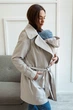 Демисезонный плащ 3 в 1 для беременных и слингоношения Kimberly 46 Lullababe Молочный LB01KM162 - изображение 9