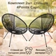 Комплект 2шт. садовых стульев 4Points SC-093KD Capri черный - изображение 2