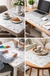 Защитное мягкое ПВХ-стекло для стола Prestige 60×120 см «Черно-серебряная геометрия» (8221D) - изображение 3