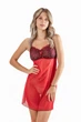 Нічна сорочка жіноча з сіточки та мережива Felisiya Lingerie Червоний 109-101c170 М - зображення 2