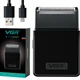 Електробритва VGR V-376 з триммером USB-зарядка акумуляторна чорна для гладкого гоління - зображення 1
