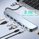 Хаб 8 в 1 SD/TF HDMI 4K30Hz USB2.0 USB 3.0 Type-C PD 100W Stone ST-H30 - зображення 2