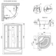 Душевой бокс Lidz Tani SB90x90.SAT.HIGH.FR, стекло Frost 4 мм - изображение 2