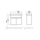 Тумба Омега консольная 80 см с умывальником Frame - изображение 7